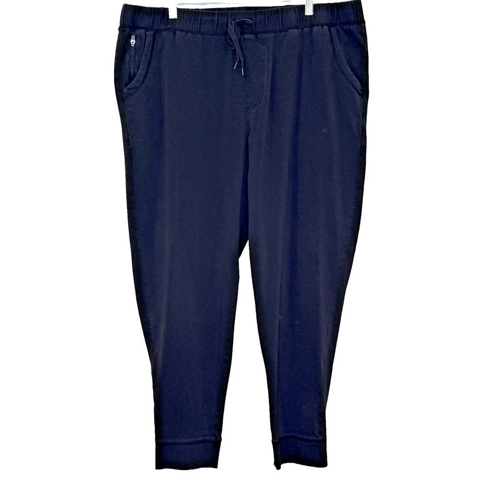 Life is Good Joggers Pants Mens Size‎ XXL Faded Black Elastic Waist Cotton Blend